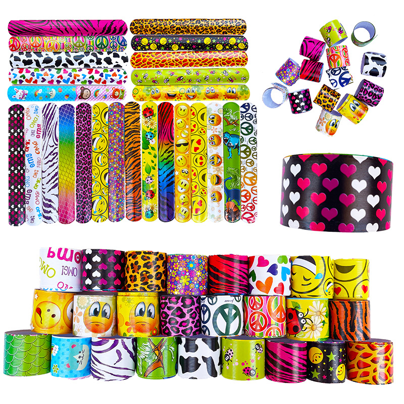 Anillo de presión de dibujos animados para niños retro anillo de presión impreso en forma de corazón pulsera de fiesta de cumpleaños transmisión transfronteriza