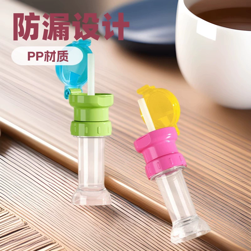 Универсальная крышка для бутылки с минеральной водой с отсеком для хранения, портативная крышка для напитков для детей, защита от удушья и проливания, с адаптером для соломинки