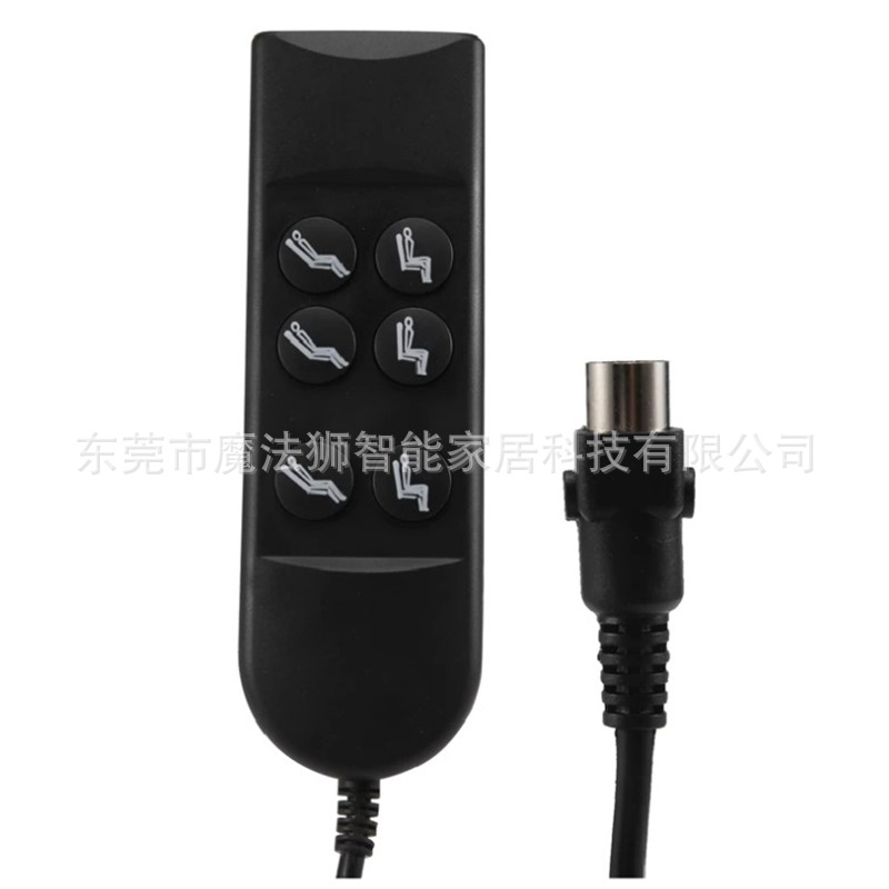 Seis botones de control remoto con cable doble motor mango 24v dc push pull varilla actuador lineal interruptor de control de mano