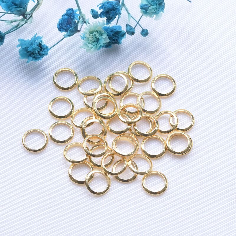 Color-Preserving 18K Gold-Filled Seamless Closed Ring 4mm 6mm Ring DIY Bracelet Necklace Beaded Finishing Connecting Ring Color-Preserving 18K Gold-Filled Seamless Closed Ring 4mm 6mm Ring DIY Bracelet Necklace Beaded Finishing Connecting Ring