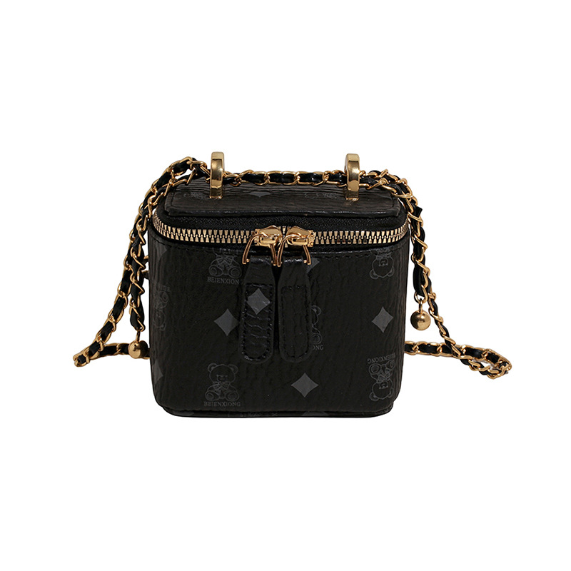 Bolso de mano de alta calidad para mujer 2025 verano nuevo estilo retro impreso bolso de caja textura cadena bolso de mensajero de un solo hombro