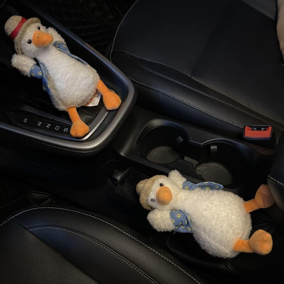 Little Dinosaur Car Gear Shift Cover, Gear Lever Protective Cover, Manual and Automatic Gear Cover, Universal Cute Handbrake Cover Set
