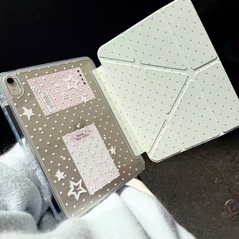 Green Polka Dot Y-Fold iPad A16 Tablet Pro 11inch Mini7 Protective Case Apple 10/9/8 Generation Air6 Protective Case Green Polka Dot Y-Fold iPad A16 Tablet Pro 11inch Mini7 Protective Case Apple 10/9/8 Generation Air6 Protective Case