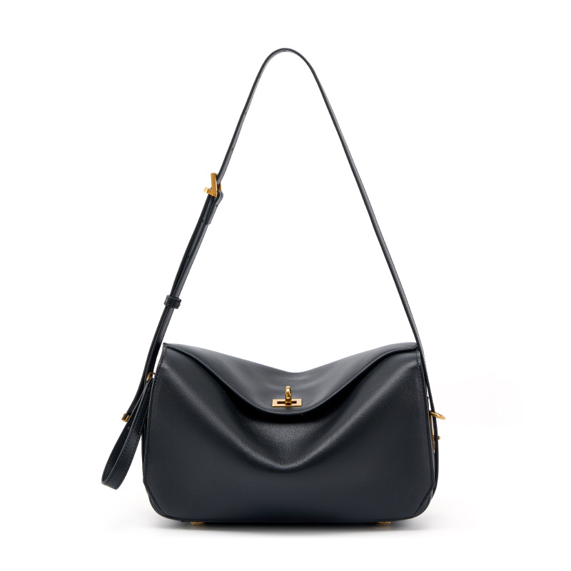 Boston Pillow Bag Luxury Underarm Handbag New Shoulder Bag Genuine Leather Commuter Versatile Large Capacity Crossbody Bag - Thumbnail 5