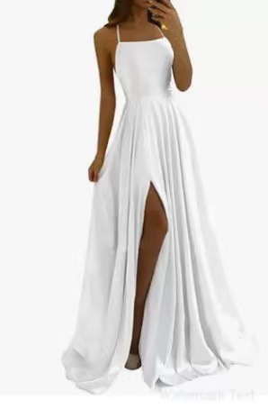 Amazon vestido de dama de honor europeo y americano vestido largo adelgazamiento fuera del hombro novias bola vestido formal simple sexy Split