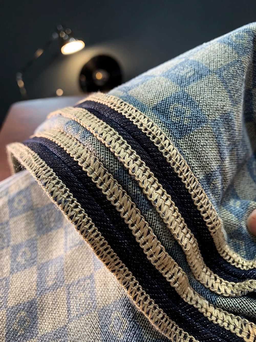 2024 Spring Jeans Men's Korean Edition Trendy Embroidery Fit Slim Straight Leg Fashion Versatile Casual Pants_mkmklike.com