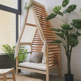 Small Bed Pine Stool Chair Decorative Corner Small Sofa Solid Wood Kindergarten Nordic Style Children's Room Reading