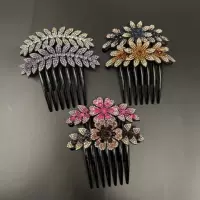 Прямая поставка с фабрики Корейская версия гребня с семью зубьями Big Flower простой гребень для волос диск со стразами артефакт для волос аксессуары для волос шаровая Головка