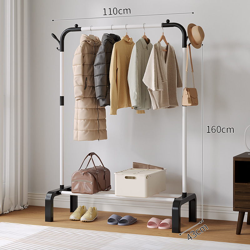 Single pole 110cm reinforced white | storage rack + coat hook