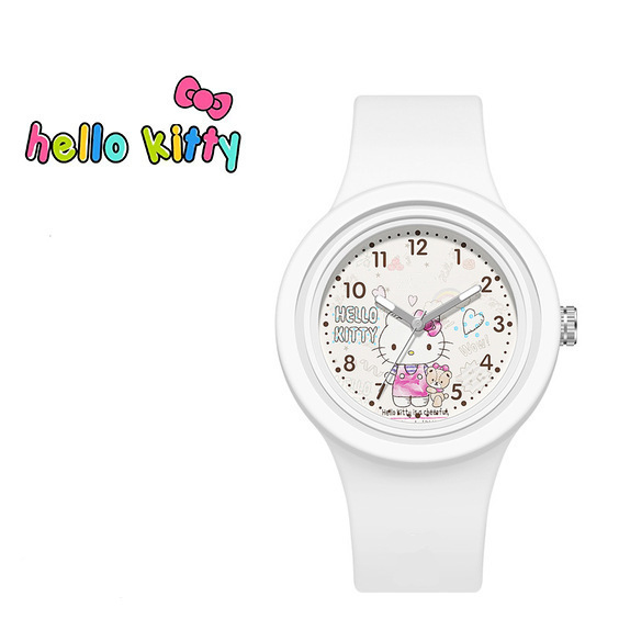 Nuevo Kulomi jade cane perro de dibujos animados silicona redonda de alta calidad sensación de piel adorable reloj Sanrio