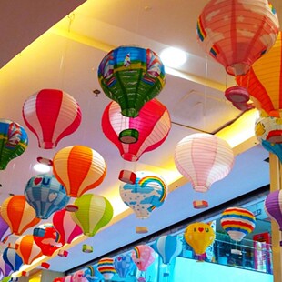 Holiday Decorations for Malls, Schools, Window Displays, Aerial Hanging Ornaments, Colorful Lanterns, Hot Air Balloons, Corridor Ceiling Hangings, Internet Celebrities