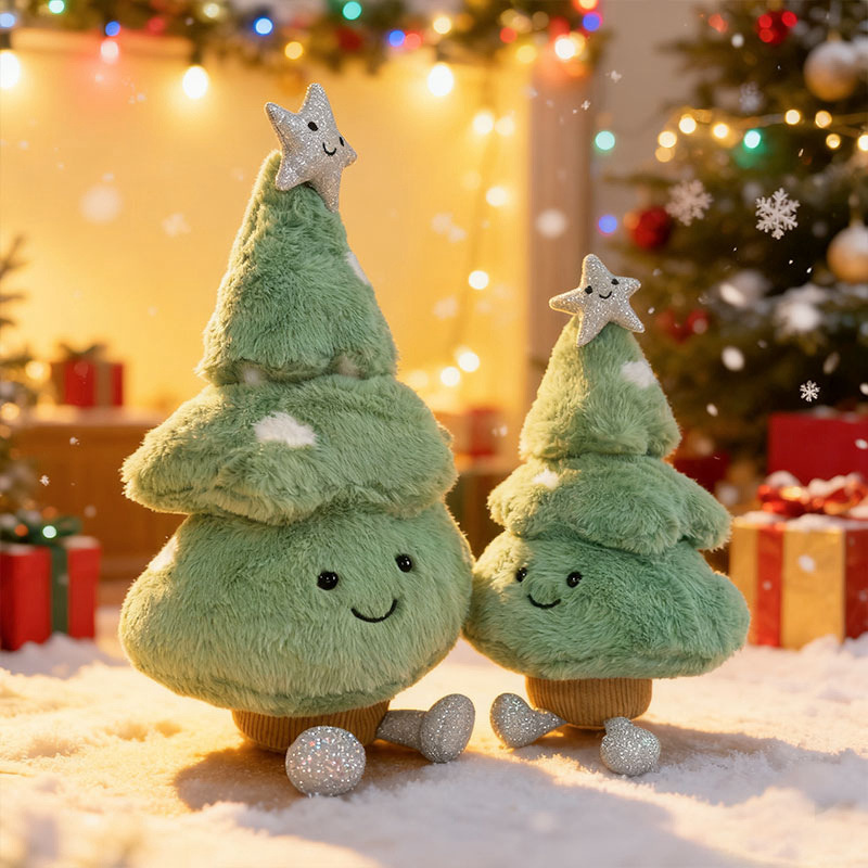 Festival Gifts Christmas Deer Doll Fun Christmas Tree Children's Toy Doll Doll Cute Soothing Soft Gift Plush Toy_voghion.com