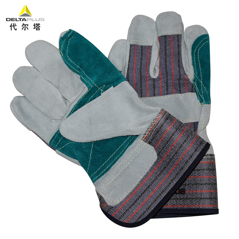 DELTAPLUS/代尔塔204208-10 KEVLAR A级双层牛皮手套耐磨耐撕裂