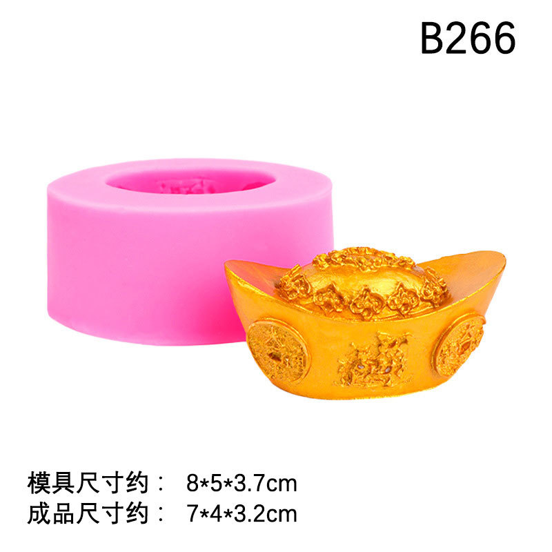 Jubao cuenca suerte bolsa de dinero lingote molde de silicona DIY personalizado hogar sala de estar Oficina recepción escritorio decoración molde