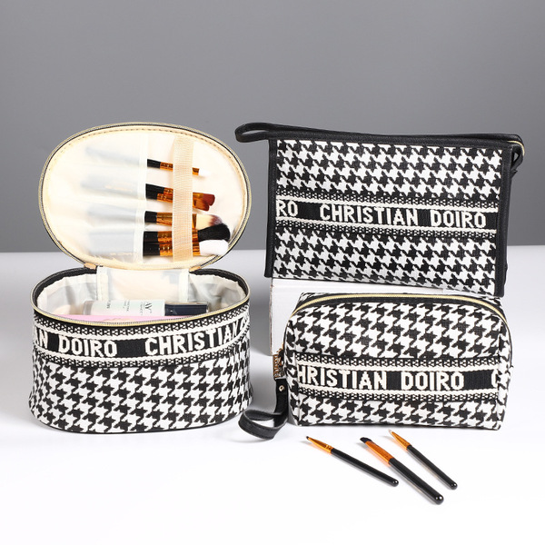 capacious handheld cosmetic bag