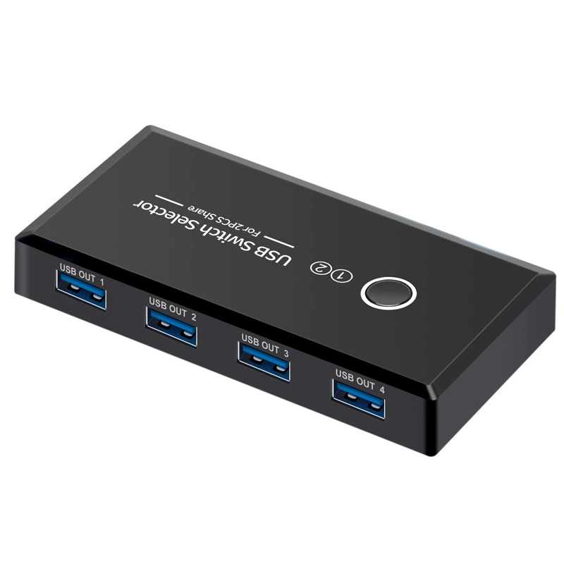 USB3.0 Share Switcher 4 Input 2 Out Printer Mouse and Keyboard USB Drive Computer Sharer USB SWITCH
