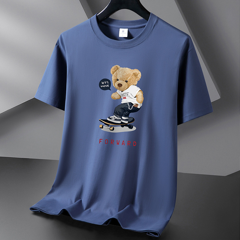 メーカー卸売り半袖tシャツ男性夏半袖新疆綿綿シャツ学生丸首ゆるいtシャツ代発
