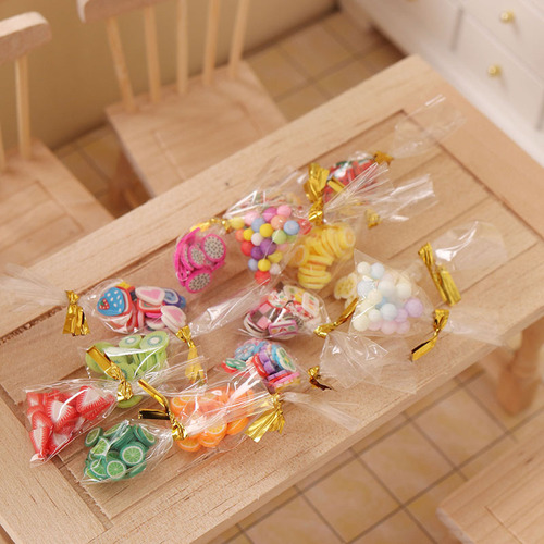 Miniature food and play candy snack set 1:12 minutes ob11 dollhouse life scene dollhouse toy diy