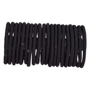 Korean Black 4mm high elastic rubber band hair rope hair Ring women's hair accessories seamless tie rope diy accessories headdress wholesale