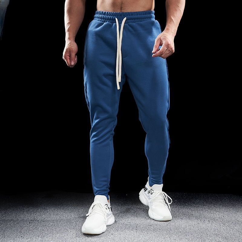 Otoño y invierno para hombres deportivos fitness ocio delgado elástico pantalones de correr para hombres con cremallera nuevos pantalones