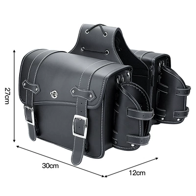 Modified Retro Universal Side Bag: Motorcycle trunk