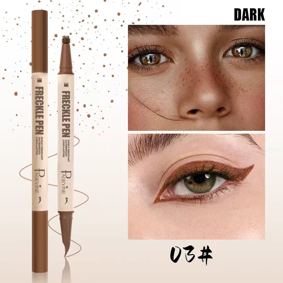 PAGE VINE doble lápiz labial lápiz labial esculpido lápiz labial 2 en 1 sello lápiz de delineador de ojos impermeable a prueba de sudor