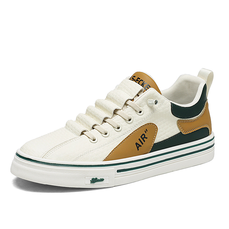 2025 primavera de zapatos de suela baja para hombres, zapatos de cuero para estudiantes, zapatos deportivos casuales de transmisión en vivo, zapatos de moda para hombres