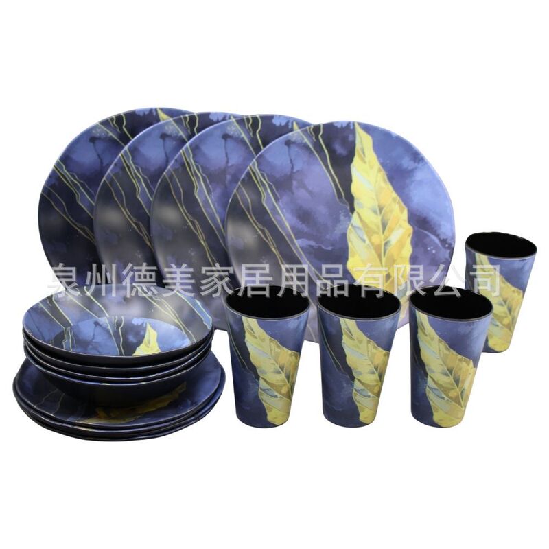 Luxury Series Double-Sided Frosted 16-Piece Melamine Plate and Bowl Set Customer Customized Melamine Melamine Tableware Luxury Series Double-Sided Frosted 16-Piece Melamine Plate and Bowl Set Customer Customized Melamine Melamine Tableware