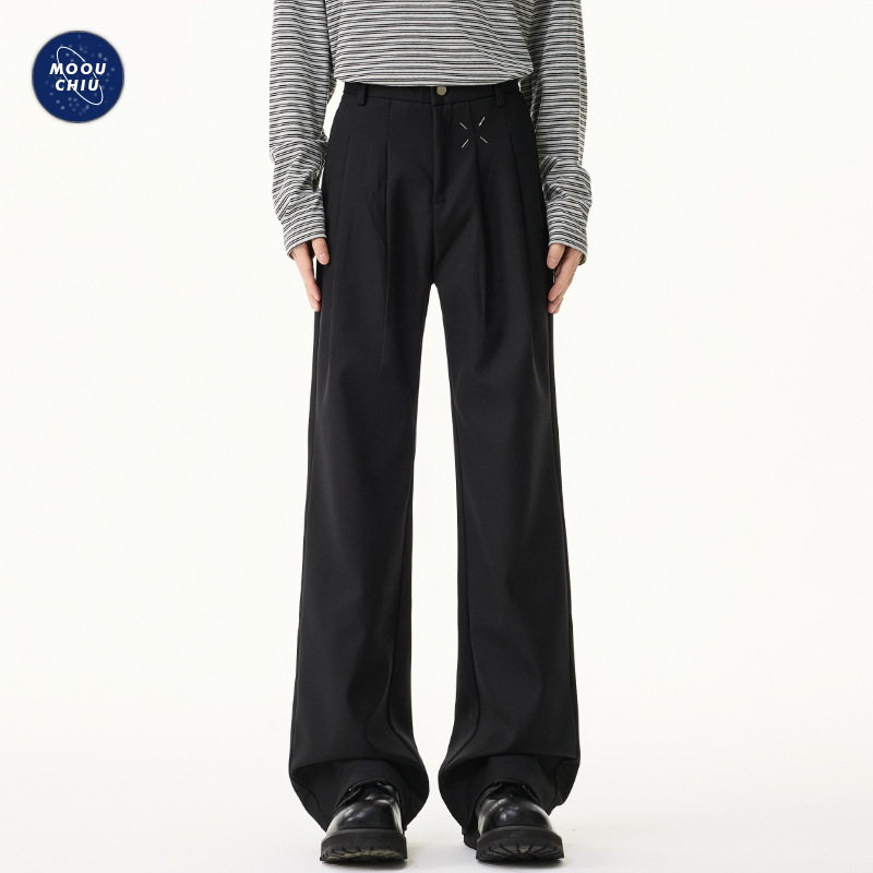 Men's Clothing | 190cm Tall Extended Flared Casual Pants for Men High Street Cool Loose Wide-Leg Trousers