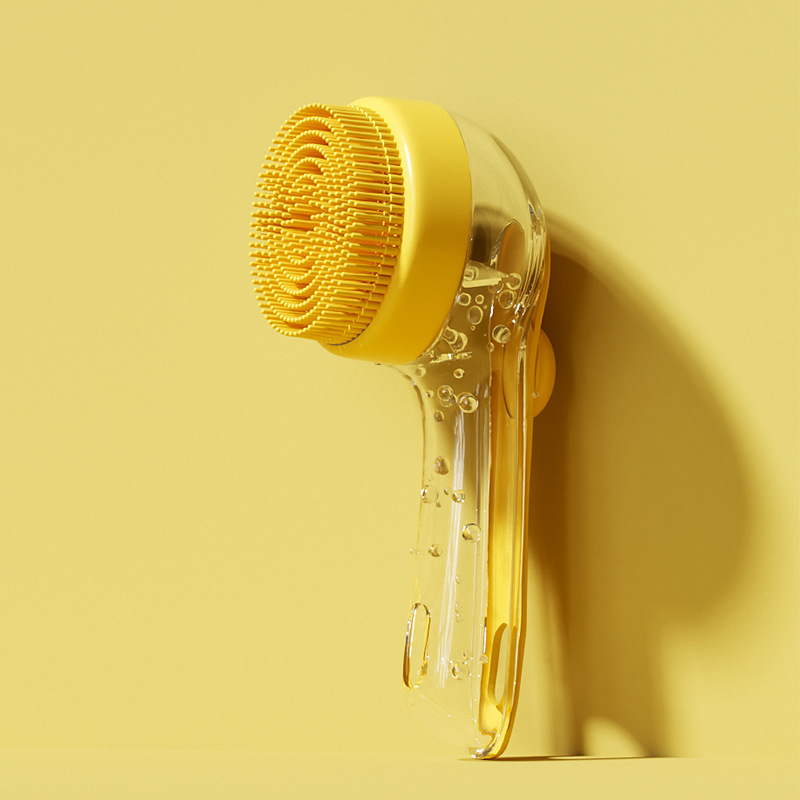 손잡이 목욕 브러쉬 [노란색]