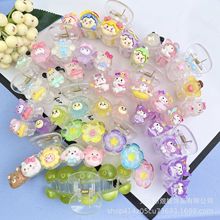 10CM卡通大抓夹可爱甜美少女心儿童透明小清新饰品发夹头饰批发