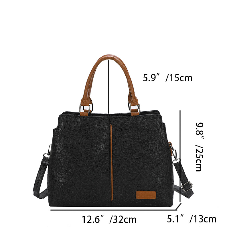 2024 new cross-border handbag, a large-capacity single-shoulder cross-border bestseller with soft leather embossed single-shoulder for women Application Scenario