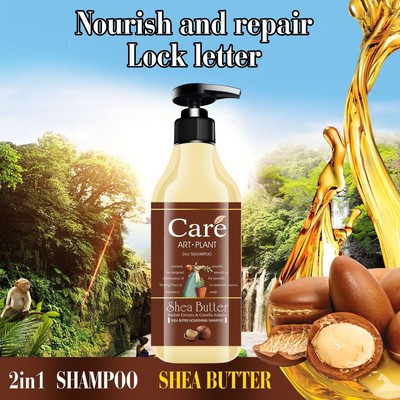 跨境爆款ROUSHUN Shea Butter Shampoo坚果洗发露二合一 精品国货