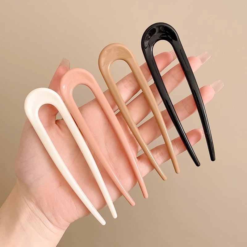 Perezoso updo artefacto cabeza de bola hembra insertar peine del pelo horquilla inversa insertar en forma de U horquilla estilo profesional accesorios para el cabello tocado