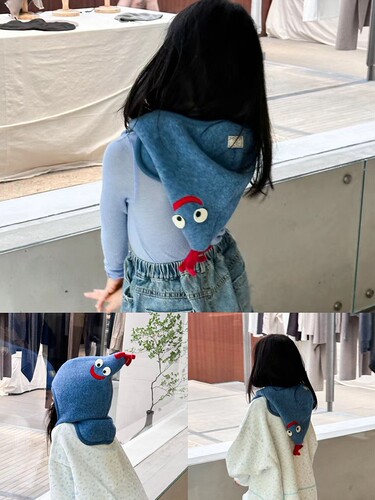 Autumn South Children's Hat and Scarf Combo Winter 2024 Baby Warmth Baby Ear Protection Boys Rooster Hat Wholesale