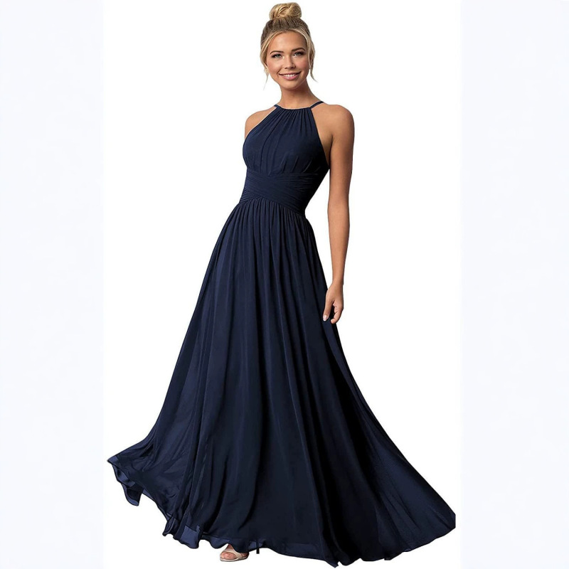 Evening Dress for Foreign Trade, High-End Niche Strapless Slim-Fit Engagement Performance Bridesmaid Dress, Female Bride's Toast Dress