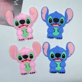 星际宝贝史迪仔 PVC软胶 DIY洞洞鞋包包收纳盒水杯玩具饰品冰箱贴