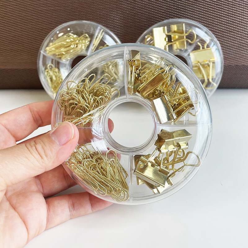 Juego de Clips Binder y Sujetapapeles de Metal para Oficina