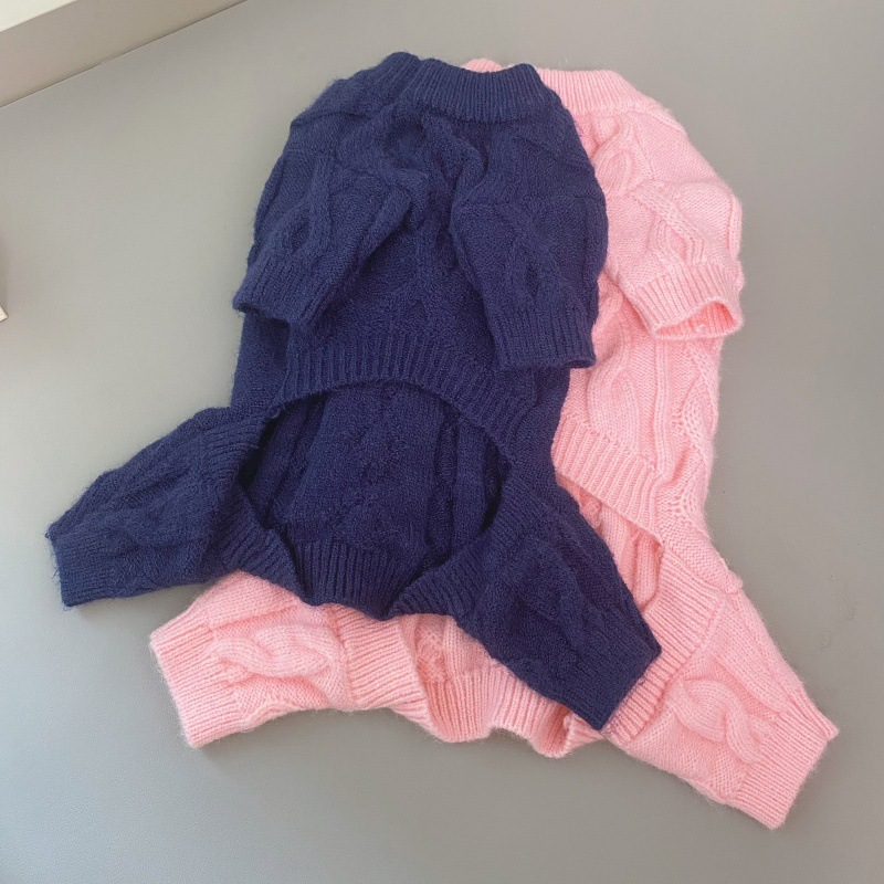 Herbst und Winter neues Haustier vierbeiniger gestrickter warmer Pullover Hund kleiner und mittelgroßer Schnauzer Bichon Pomeranian Corgi Hut