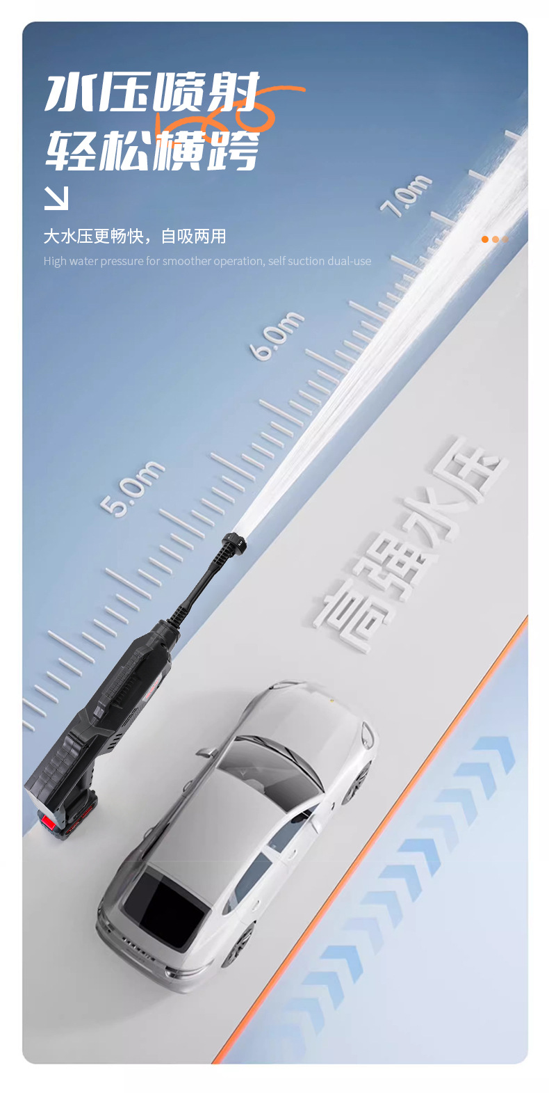 Customized Wireless Car Washing Machine, Portable High-Pressure Water Gun for Cars, High-Power Lithium Battery, Household Electric Car Washing Tool
