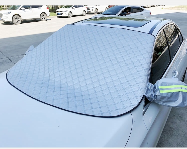 Car snow cover for front windshield, anti-frost and anti-freeze sunshade, winter car cover, snow shield for car