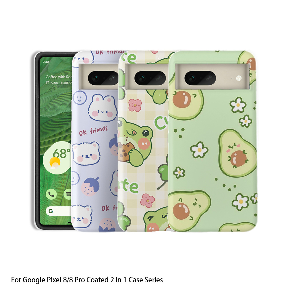 Nuevos productos de transferencia térmica de Google caso de teléfono celular Google8 2 en 1 recubrimiento caso de teléfono celular DIY material al por mayor