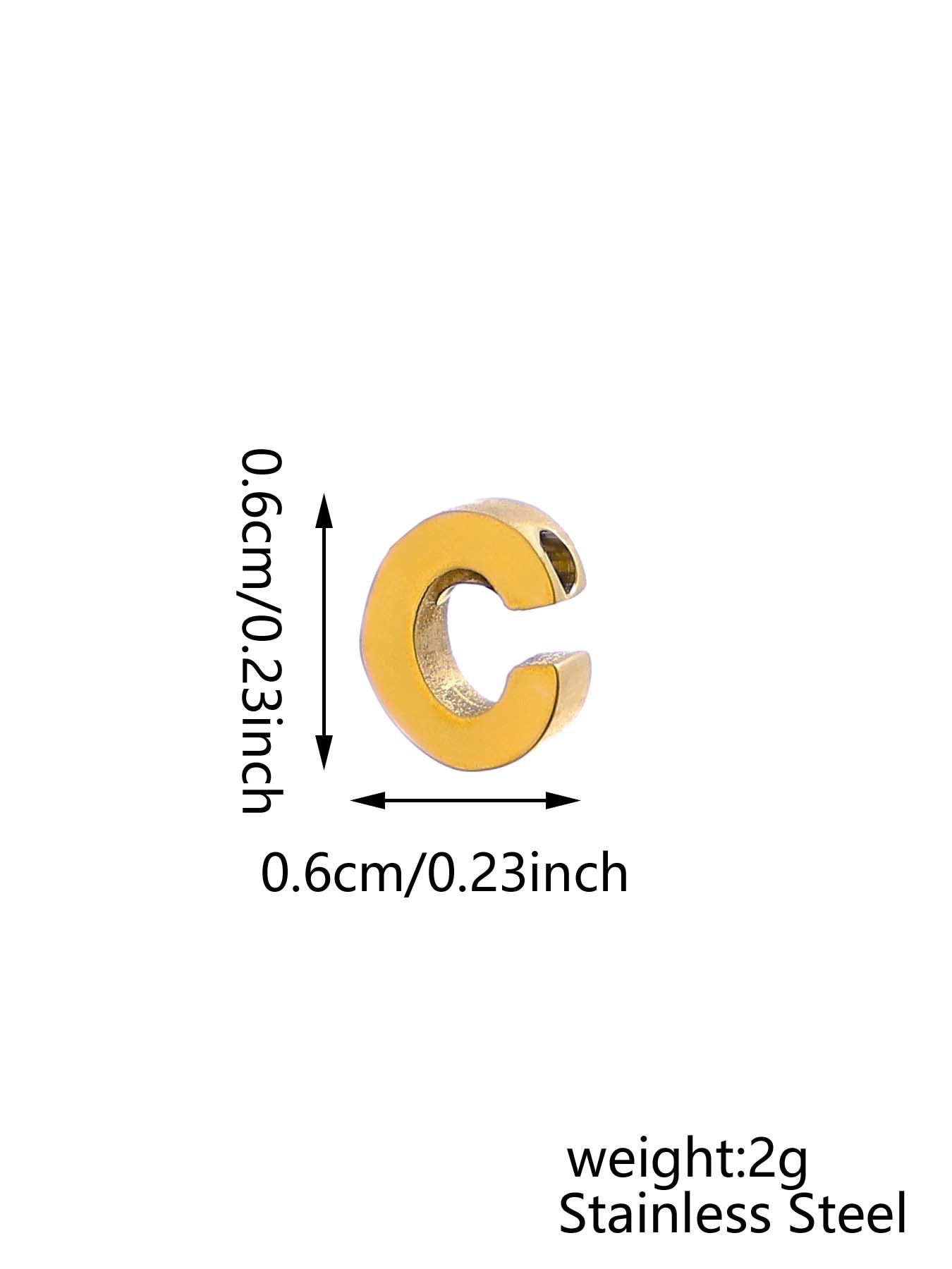 1 Piece 304 Stainless Steel Letter Word Pendant DIY Jewelry Accessories display picture 5