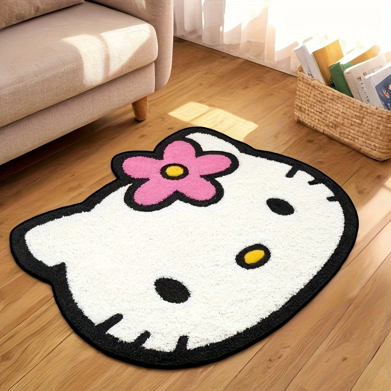 Spot Cute Hello Kitty Imitation Cashmere Floor Mat Living Room Absorbent Non-Slip Mat Dropshipping Cartoon Bathroom Bathroom Door Mat