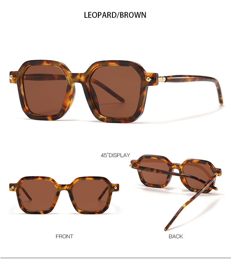 80g Weight Full Frame Glasses Structure Sunglasses Classification Ac Lens Material Square Glasses Style Daily Occasion Color Block Pattern Women'S Gender Patchwork Design Fashion Style Black Color Fashion Color Block Ac Square Patchwork Full Frame Optical Glasses 6