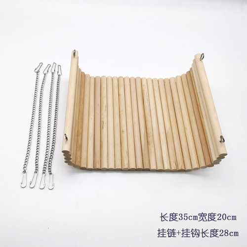 Factory goods dwarf rabbit toys guinea pig chinchilla solid wood swing log hammock nest guinea pig teething supplies