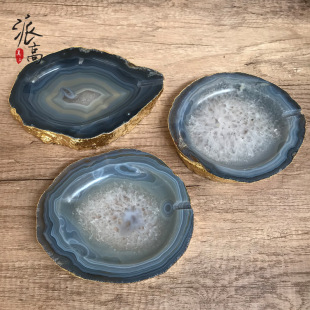 Factory wholesale natural agate stone ashtray Phnom Penh agate crystal ashtray hotel model room home furnishings
