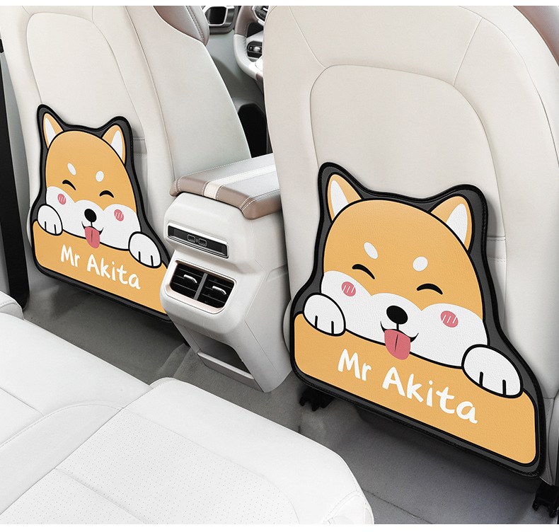 Car seat back anti-kick pad children's anti-wear car supplies universal rear cartoon car seat anti-dirty protective pad