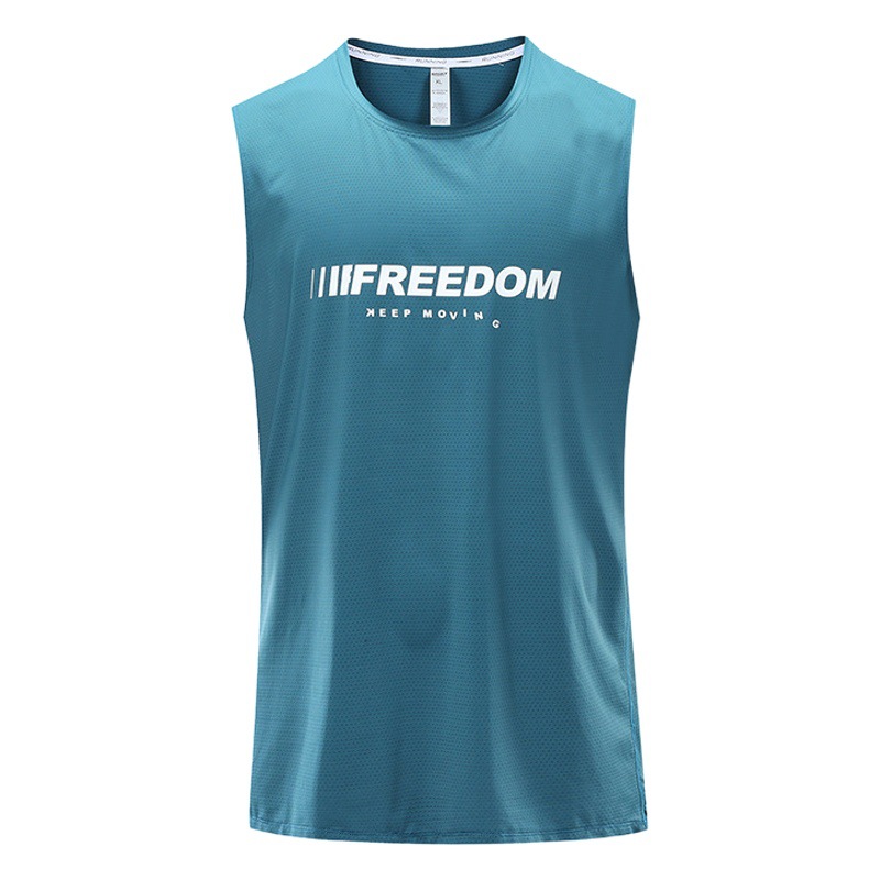 Chaleco de baloncesto deportivo chaleco de verano de los hombres de seda de hielo de secado rápido camiseta sin mangas suelta correr entrenamiento ropa de fitness