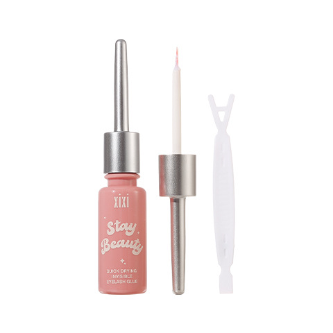 Xixi secado rápido pegamento de pestañas falsas invisibles suave, no irritante, herramientas de belleza de pegamento transparente de forma natural y duradera